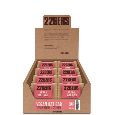 BOX VEGAN OAT BAR 226ers - wegańskie ciastko owsiane z nerkowcami o smaku truskawek,50g. (24 sztuki)